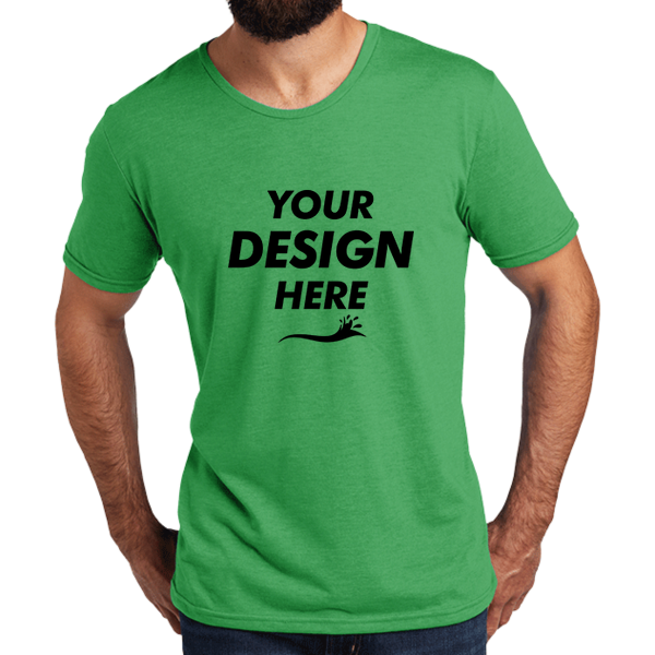 AllMade Unisex Tri Blend Tee, Enviro Green, Front view, Mockup