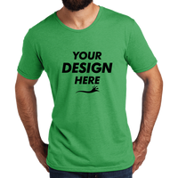 AllMade Unisex Tri Blend Tee, Enviro Green, Front view, Mockup