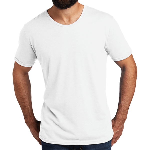 AllMade Unisex Tri Blend Tee, Fairly White, Front view
