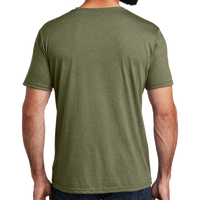 AllMade Unisex Tri Blend Tee, Olive You Green, Back view