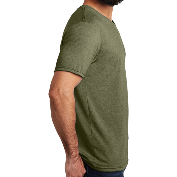 AllMade Unisex Tri Blend Tee, Olive You Green, Right Sleeve view