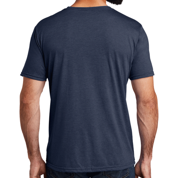 AllMade Unisex Tri Blend Tee, Rebel Blue, Back view