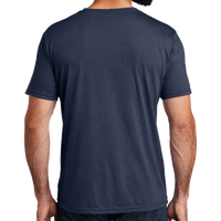 AllMade Unisex Tri Blend Tee, Rebel Blue, Back view