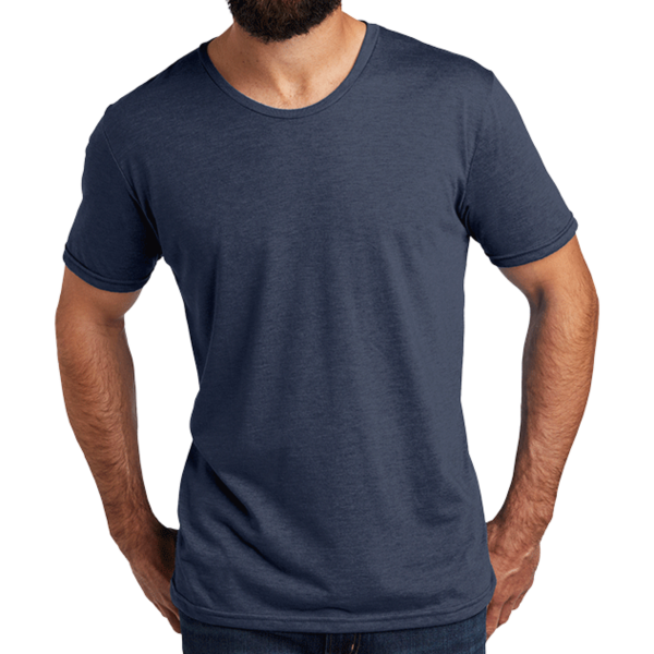 AllMade Unisex Tri Blend Tee, Rebel Blue, Front view