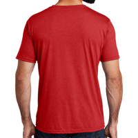 AllMade Unisex Tri Blend Tee, Rise Up Red, Back view