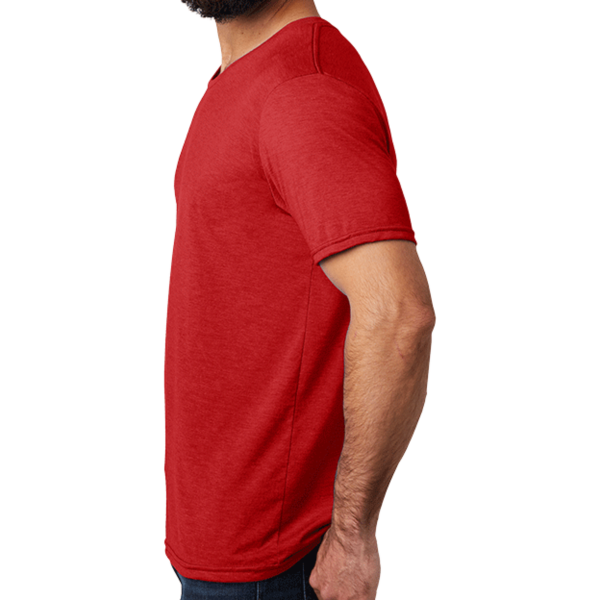AllMade Unisex Tri Blend Tee, Rise Up Red, Left Sleeve view