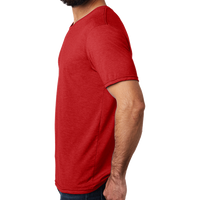 AllMade Unisex Tri Blend Tee, Rise Up Red, Left Sleeve view