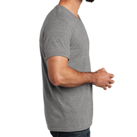 AllMade Unisex Tri Blend V Neck Tee, Aluminum Grey, Right Sleeve view