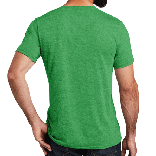 AllMade Unisex Tri Blend V Neck Tee, Enviro Green, Back view
