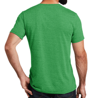 AllMade Unisex Tri Blend V Neck Tee, Enviro Green, Back view