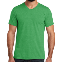 AllMade Unisex Tri Blend V Neck Tee, Enviro Green, Front view