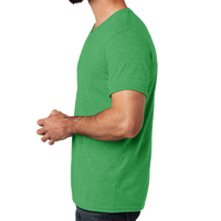 AllMade Unisex Tri Blend V Neck Tee, Enviro Green, Left Sleeve view