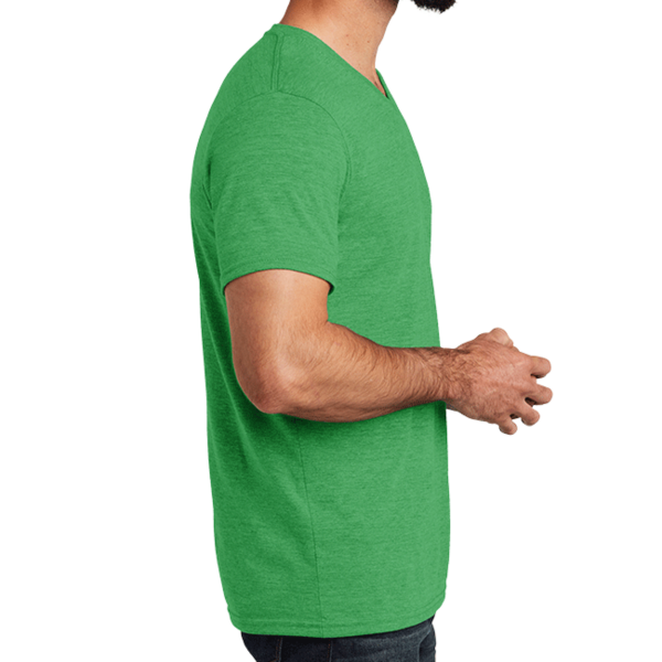 AllMade Unisex Tri Blend V Neck Tee, Enviro Green, Right Sleeve view