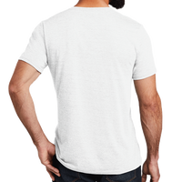 AllMade Unisex Tri Blend V Neck Tee, Fairly White, Back view