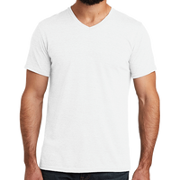 AllMade Unisex Tri Blend V Neck Tee, Fairly White, Front view