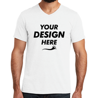AllMade Unisex Tri Blend V Neck Tee, Fairly White, Front view, Mockup