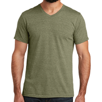 AllMade Unisex Tri Blend V Neck Tee, Olive You Green, Front view