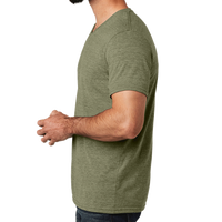 AllMade Unisex Tri Blend V Neck Tee, Olive You Green, Left Sleeve view