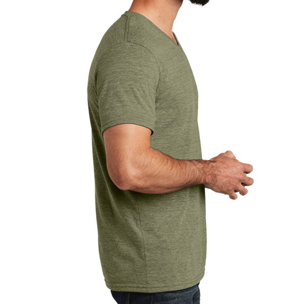 AllMade Unisex Tri Blend V Neck Tee, Olive You Green, Right Sleeve view