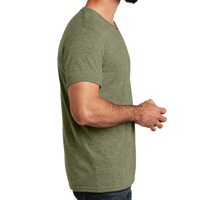 AllMade Unisex Tri Blend V Neck Tee, Olive You Green, Right Sleeve view