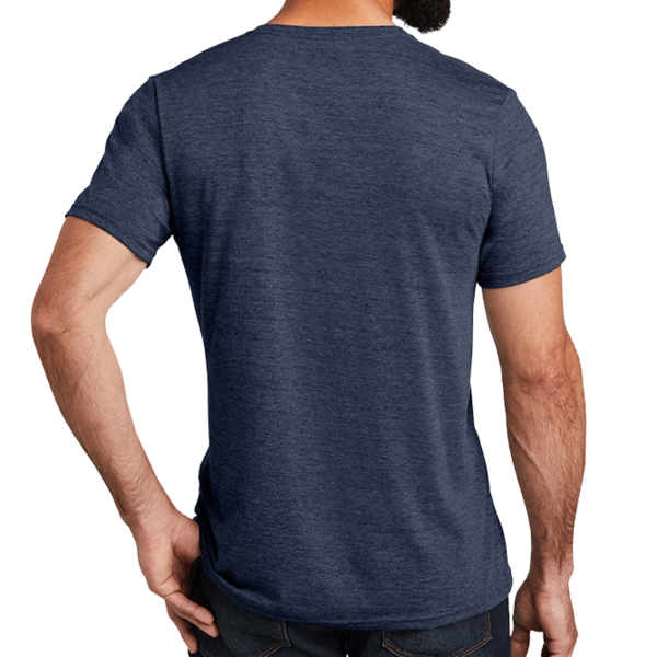 AllMade Unisex Tri Blend V Neck Tee, Rebel Blue, Back view