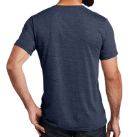 AllMade Unisex Tri Blend V Neck Tee, Rebel Blue, Back view