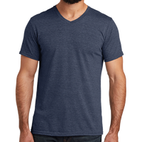 AllMade Unisex Tri Blend V Neck Tee, Rebel Blue, Front view