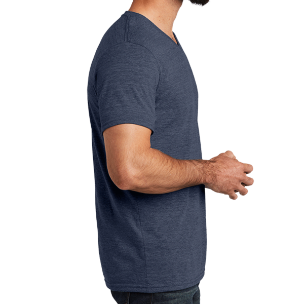 AllMade Unisex Tri Blend V Neck Tee, Rebel Blue, Right Sleeve view