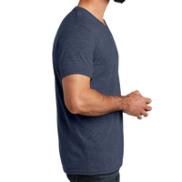AllMade Unisex Tri Blend V Neck Tee, Rebel Blue, Right Sleeve view