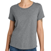 AllMade Women's Relaxed Tri Blend Scoop Neck Tee, Aluminum Grey, Front view