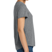 AllMade Women's Relaxed Tri Blend Scoop Neck Tee, Aluminum Grey, Right Sleeve view