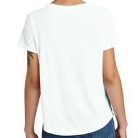 AllMade Women's Relaxed Tri Blend Scoop Neck Tee, Fairly White, Back view
