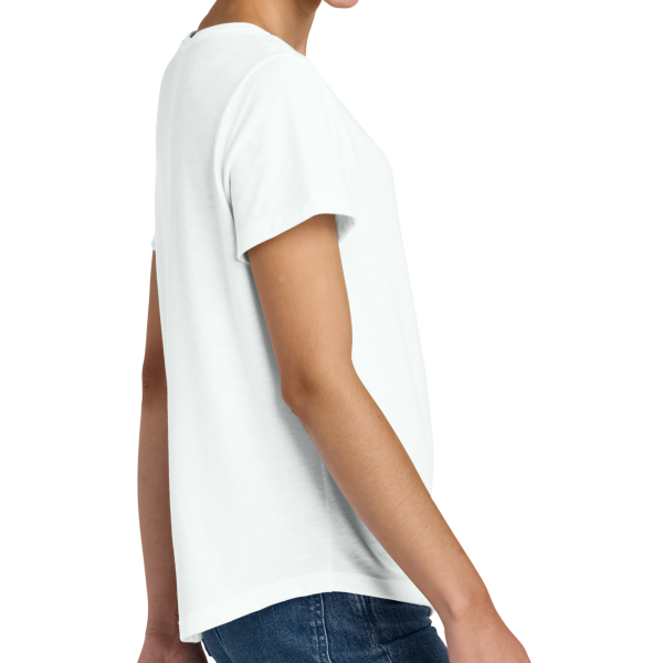 AllMade Women's Relaxed Tri Blend Scoop Neck Tee, Fairly White, Right Sleeve view