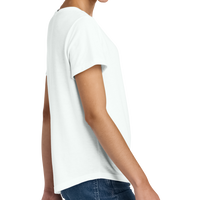 AllMade Women's Relaxed Tri Blend Scoop Neck Tee, Fairly White, Right Sleeve view