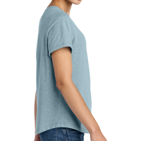 AllMade Women's Relaxed Tri Blend Scoop Neck Tee, I Like You Blue, Right Sleeve view