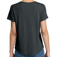 AllMade Women's Relaxed Tri Blend Scoop Neck Tee, Space Black, Back view