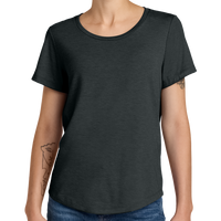 AllMade Women's Relaxed Tri Blend Scoop Neck Tee, Space Black, Front view
