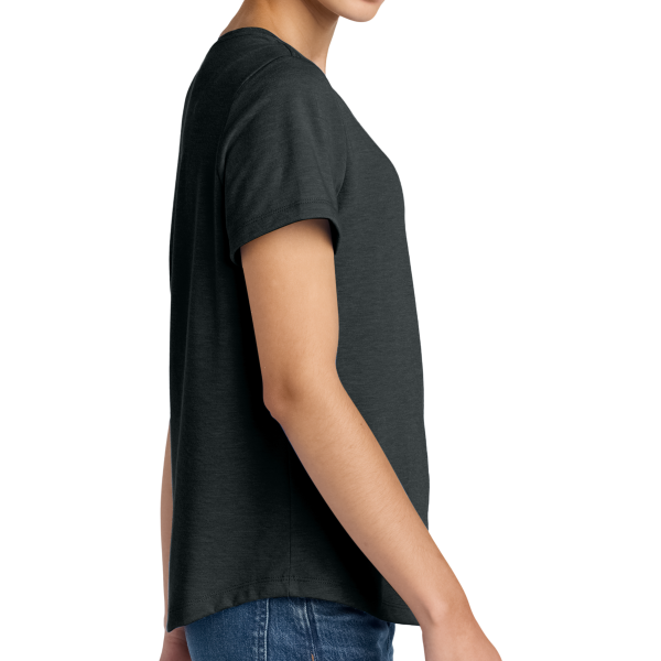 AllMade Women's Relaxed Tri Blend Scoop Neck Tee, Space Black, Right Sleeve view