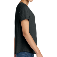 AllMade Women's Relaxed Tri Blend Scoop Neck Tee, Space Black, Right Sleeve view