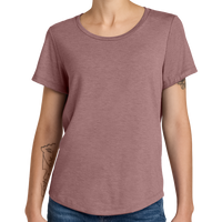 AllMade Women's Relaxed Tri Blend Scoop Neck Tee, Vintage Rose, Front view