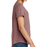 AllMade Women's Relaxed Tri Blend Scoop Neck Tee, Vintage Rose, Right Sleeve view