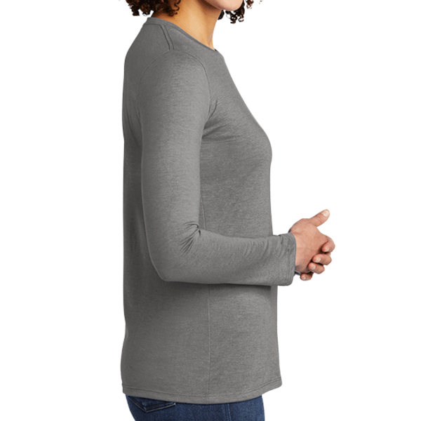AllMade Women's Tri Blend Long Sleeve Tee, Aluminum Grey, Right Sleeve view