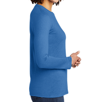 AllMade Women's Tri Blend Long Sleeve Tee, Azure Blue, Right Sleeve view