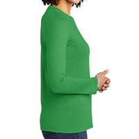 AllMade Women's Tri Blend Long Sleeve Tee, Enviro Green, Right Sleeve view