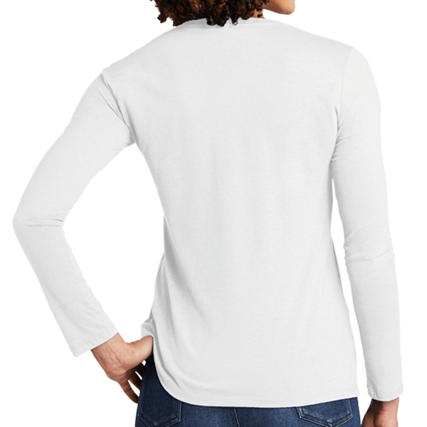 AllMade Women's Tri Blend Long Sleeve Tee, Fairly White, Back view