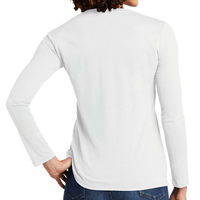 AllMade Women's Tri Blend Long Sleeve Tee, Fairly White, Back view