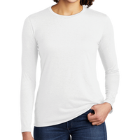 AllMade Women's Tri Blend Long Sleeve Tee, Fairly White, Front view