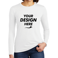 AllMade Women's Tri Blend Long Sleeve Tee, Fairly White, Front view, Mockup