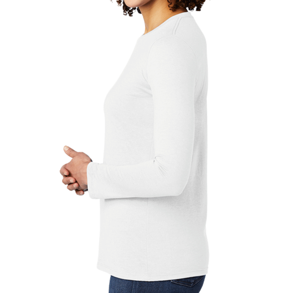 AllMade Women's Tri Blend Long Sleeve Tee, Fairly White, Left Sleeve view