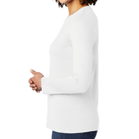 AllMade Women's Tri Blend Long Sleeve Tee, Fairly White, Left Sleeve view